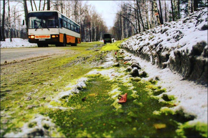Misterio por la nieve verde en una ciudad rusa | Curiosidades