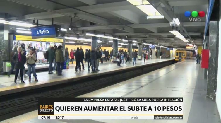Quieren aumentar el subte a 10 pesos | Actualidad