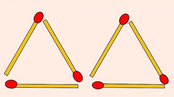 #DesafíoViral ¿Cómo convertir dos triángulos de fósforos en cuatro? | Redes