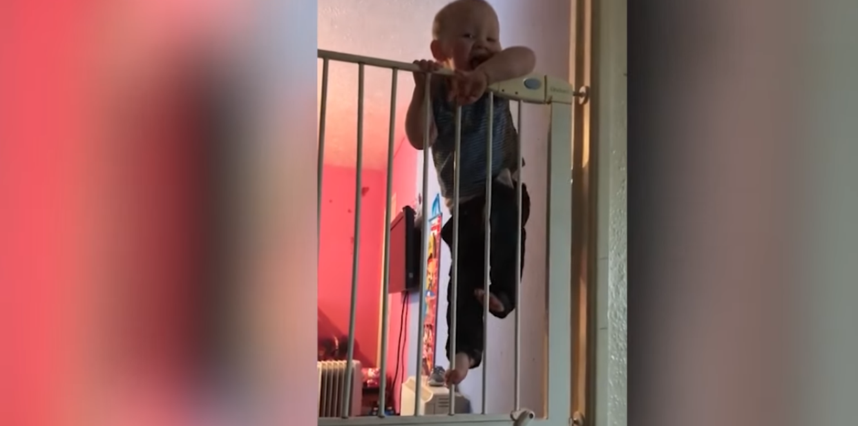 El bebé "Houdini" que explotó en las redes sociales: no hay reja que se le resista | Redes