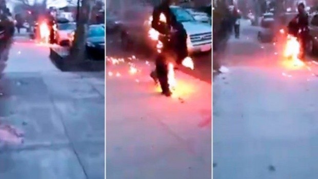 Misterio en Nueva York: el hombre que camina prendido fuego | Curiosidades