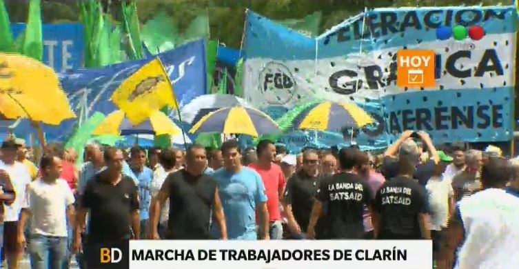 Nueva marcha de los trabajadores de Artes Gráficas Ríoplatense | Actualidad