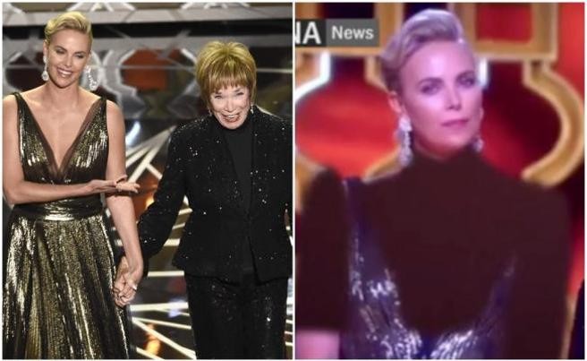 Video: así censuró la tv iraní el escote de Charlize Teron | Espectáculos