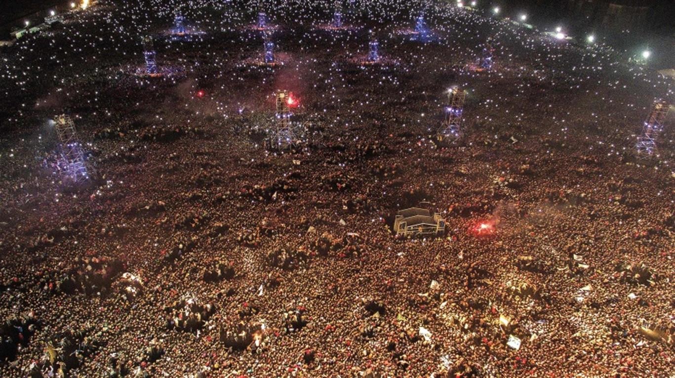 La impactante foto que muestra la cantidad de fanáticos que asistieron al show del Indio | Actualidad