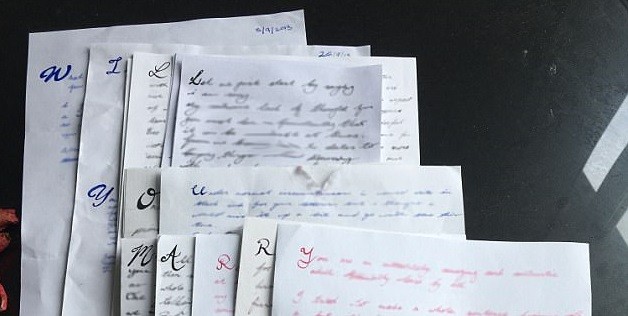 Juntó las cartas que su novio le mandó durante tres años y halló un mensaje oculto | Curiosidades