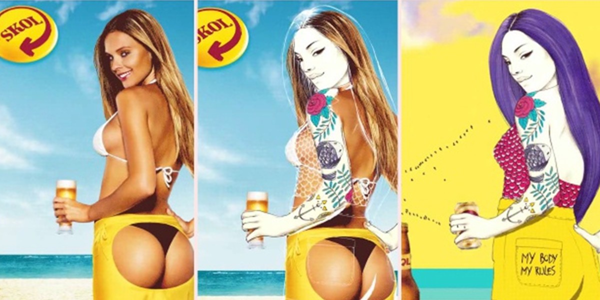 Una marca de cerveza le pidió a mujeres que intervengan sus publicidades machistas | Internacionales