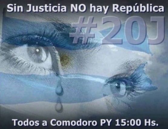 #20J: realizan marcha bajo el lema "Basta de jueces y fiscales cómplices" | Política