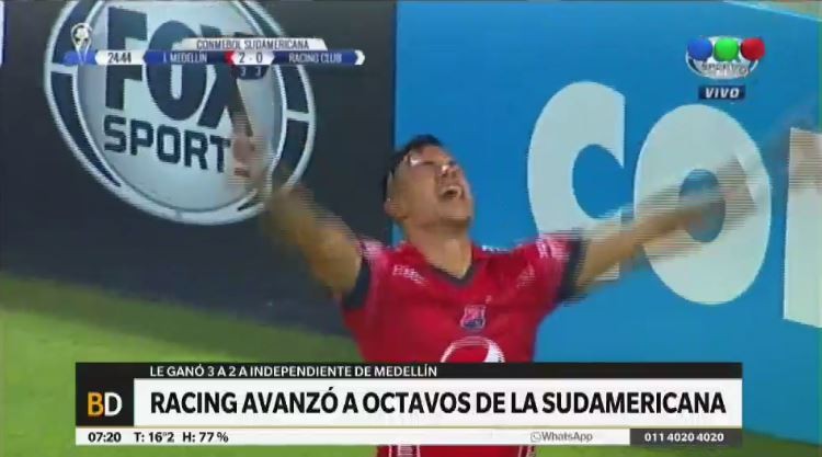 Racing se metió en los octavos de la Copa Sudamericana | Deportes