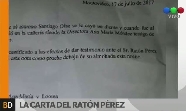 Genia: una maestra le mandó una carta al ratón Pérez para confirmarle que su alumno perdió un diente | Redes