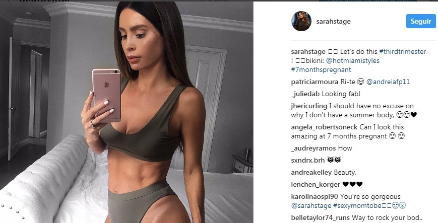 La increíble figura de la modelo que está embarazada de 7 meses | Redes