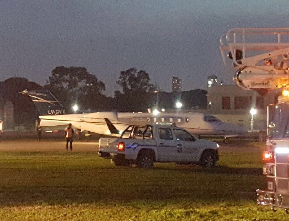 Video: se despistó un avión privado en aeroparque | Actualidad