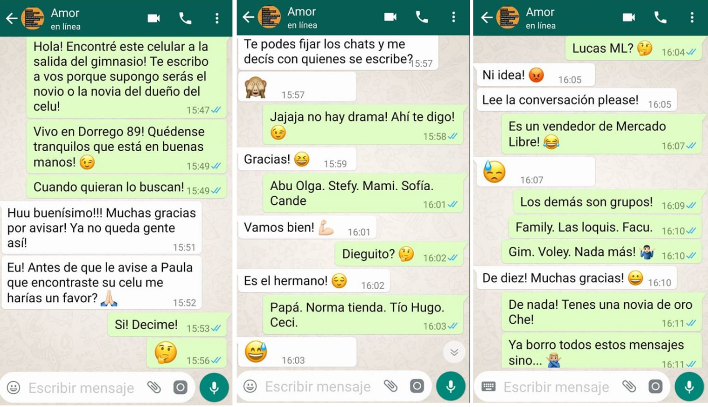 Encontró un celular en la calle, escribió para devolverlo y el novio de la dueña le hizo un insólito pedido | Redes