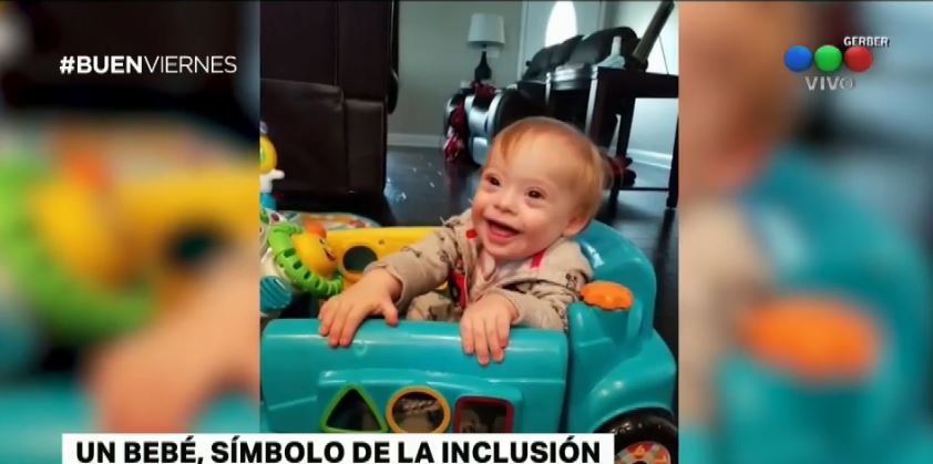 Lucas, el primer niño con síndrome de Down imagen de un famoso alimento infantil | Internacionales