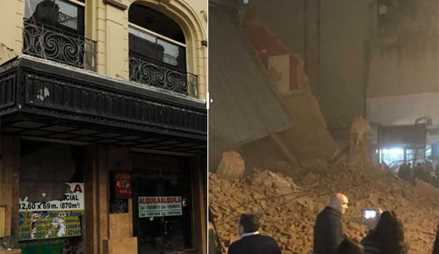Trágico derrumbe en Tucumán: el antes y después del ex cine Parravicini | Actualidad