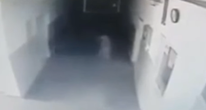 Terror en Serbia: una cámara de seguridad capturó a un fantasma en una comisaría | Redes