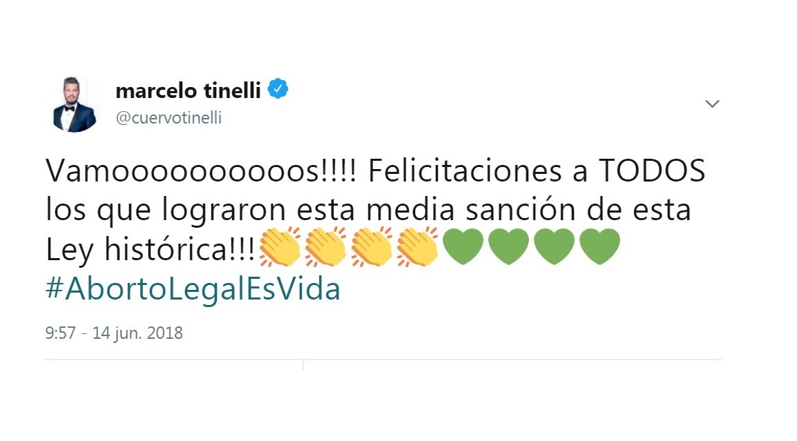 Aborto: la celebración de famosos en redes sociales | Política