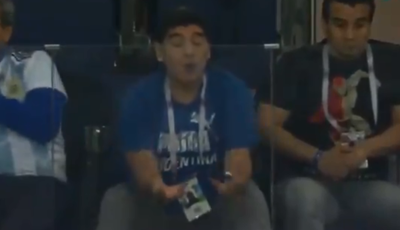"Pongan huevos", el grito de Maradona que apareció en la transmisión del partido | Rusia 2018