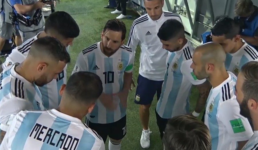 La arenga de Messi a sus compañeros antes del segundo tiempo | Rusia 2018