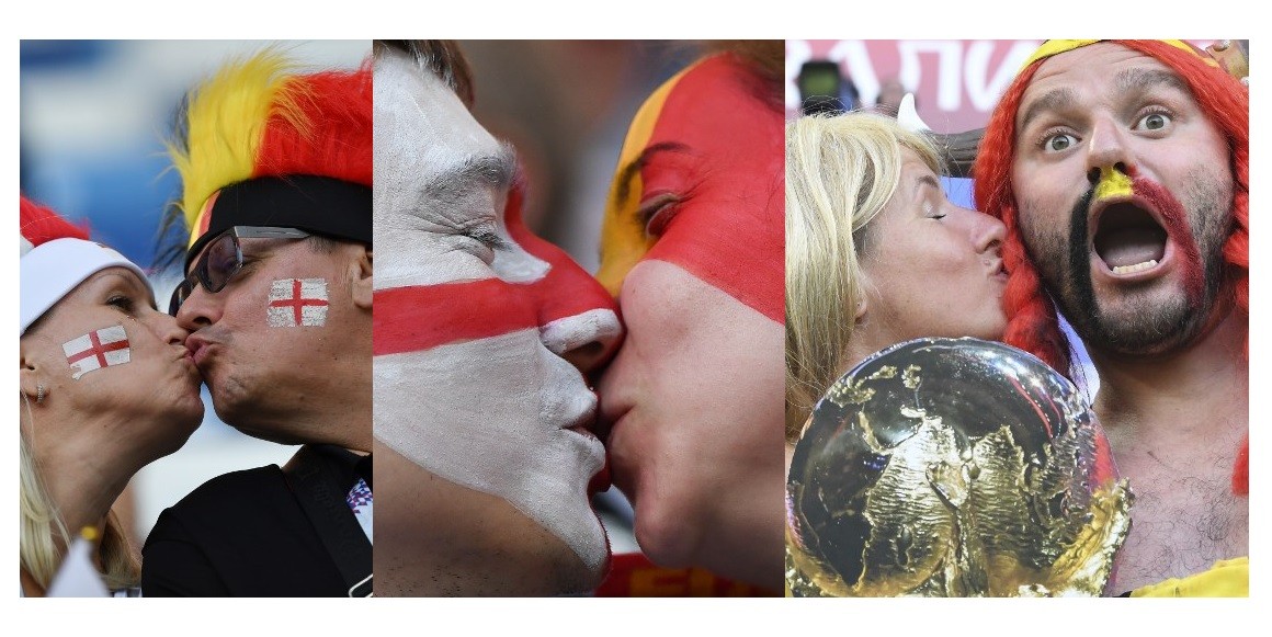 Festival de besos en Inglaterra-Bélgica | Rusia 2018