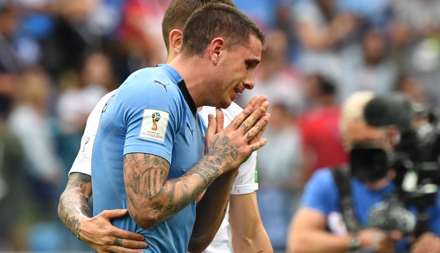 El jugador uruguayo que se quebró y empezó a llorar antes de que termine el partido con Francia | Rusia 2018