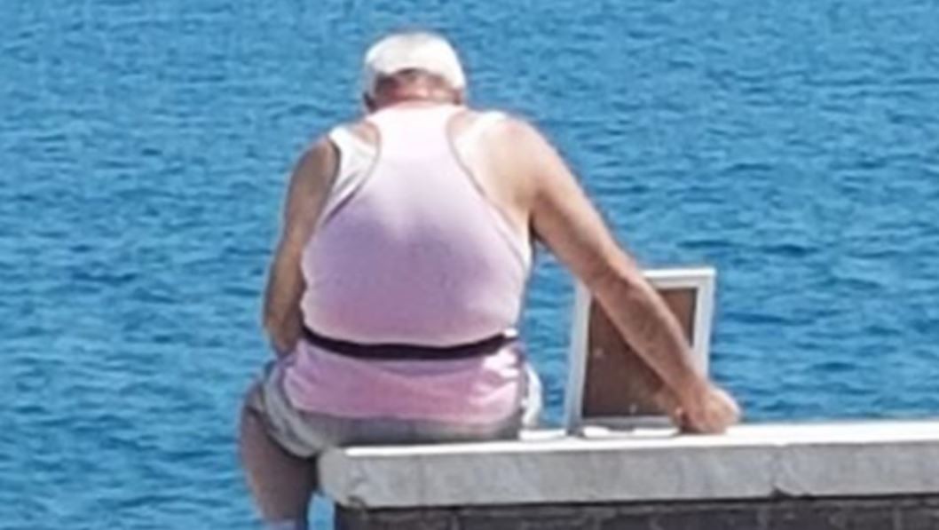 El viral que nos emociona: el viudo que lleva la foto de su difunta esposa a ver el mar | Redes