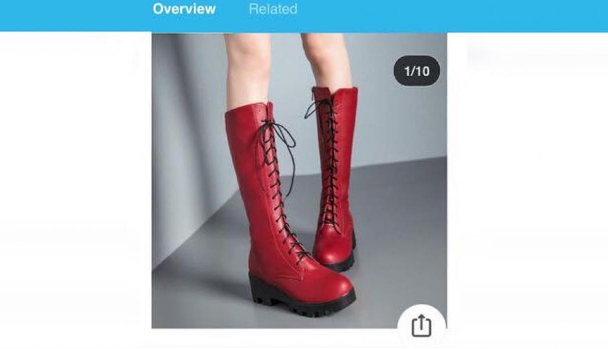 Compró unas botas rojas por Internet y mirá lo que le mandaron | Redes