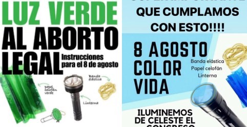 Aborto: preparan linternas verdes y celestes para la noche de la vigilia | Actualidad