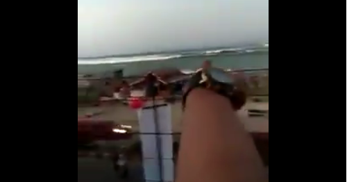Desesperante video: un hombre alerta a los gritos sobre la llegada del tsunami | Redes