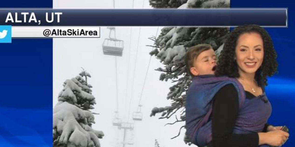 Una meteoróloga dio el pronóstico junto a su bebé y conmovió a todos | Redes