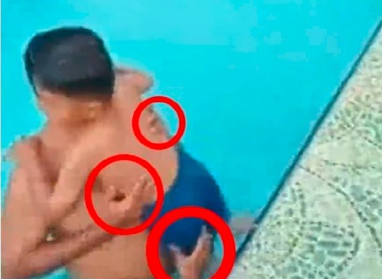 Misterio viral: la misteriosa mano que sostiene a un nene en la pileta | Redes