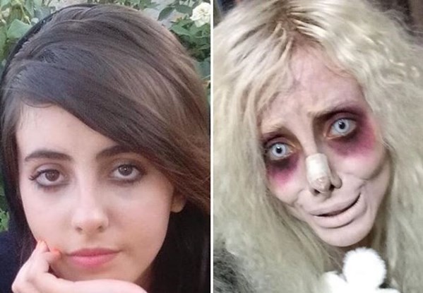 Las escalofriantes fotos de la joven conocida como "la Angelina Jolie iraní" | Curiosidades