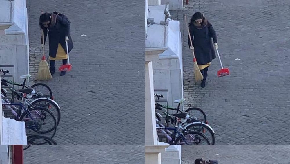 Campaña online para encontrar a una mujer y agradecerle por salir a barrer plazas y calles | Redes