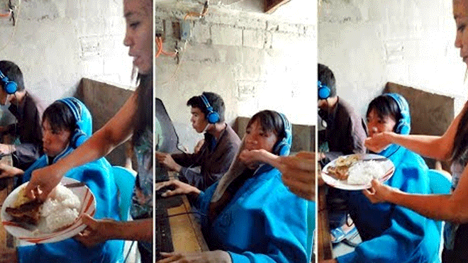 Video: la madre que alimenta a su hijo de 13 años en la boca porque no se puede despegar de un videojuego | Redes