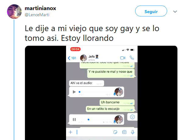 La emocionante respuesta de este padre con su hijo, cuando le confesó que es gay: "Te amo como sos" | Redes