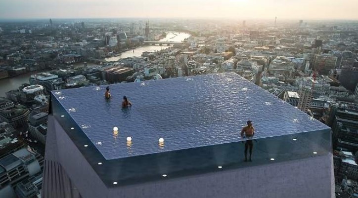 La impactante "piscina infinita" con vista de 360 grados, paredes y fondos transparentes | Curiosidades