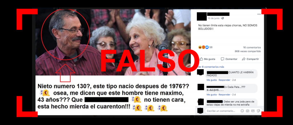 El hombre de la foto viral no es el nieto 130 recuperado por las Abuelas | Política