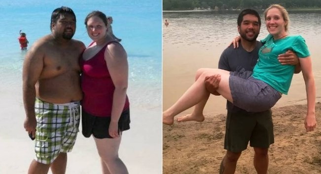 La historia de la pareja que bajó 110 kilos para poder tener hijos | Curiosidades