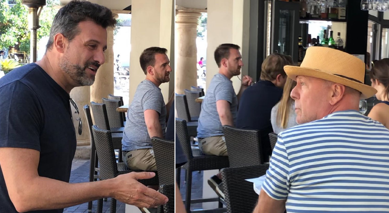 La reacción de Bruce Willis cuandoJosé María Listorti quiso saludarlo | Espectáculos