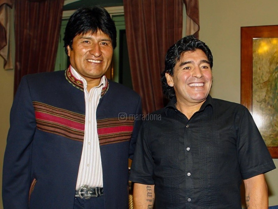 El apoyo de Maradona a Evo Morales: "Lamento el golpe de estado orquestado en Bolivia" | Redes