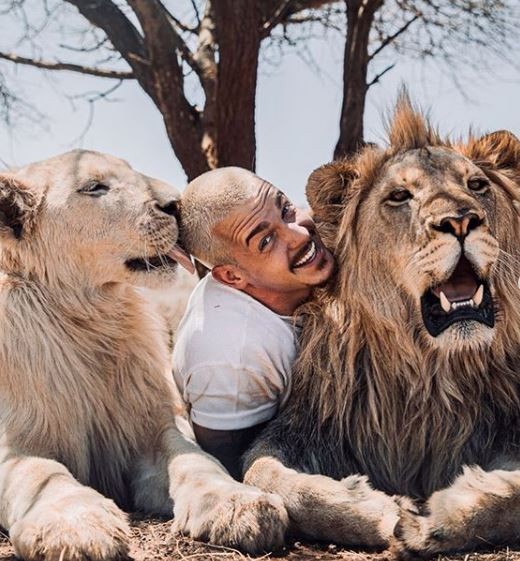 La escena entre un león y su cuidador que causó ternura en las redes | Redes