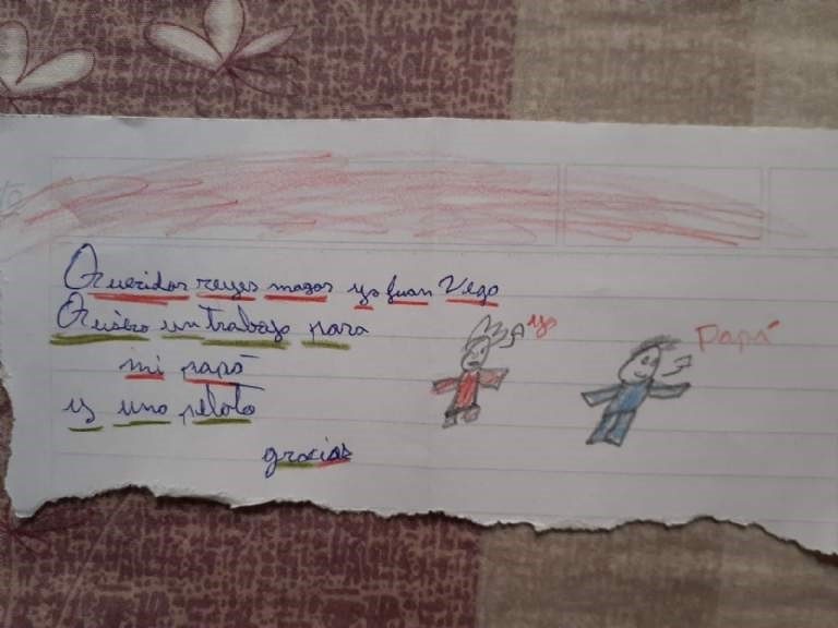 Conmovedor: un nene le escribió una carta a los Reyes pidiendo una pelota y trabajo para su papá | Redes