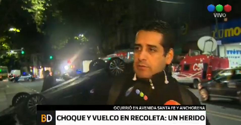 Un herido al chocar y volcar su auto en Recoleta | Actualidad