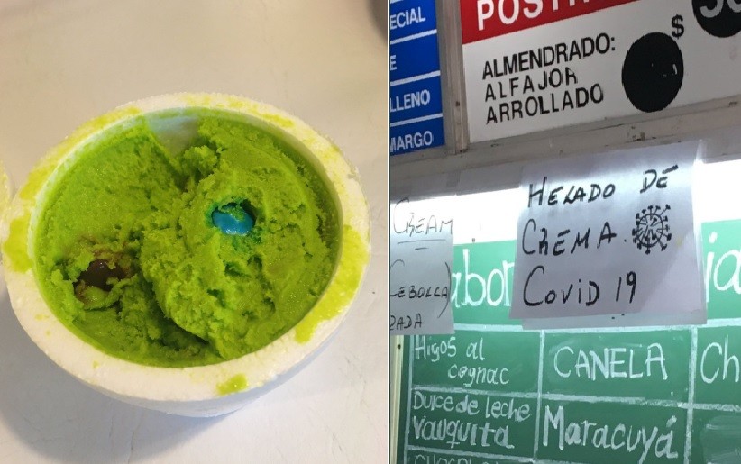 Así es la "Crema Covid", el sabor que ofrece una heladería de La Plata | Curiosidades