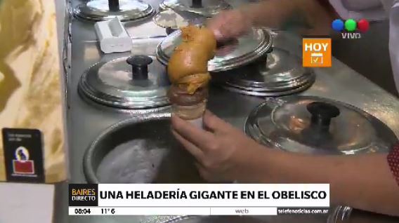 Heladería gigante en el Obelisco a beneficio del Hospital Garrahan | Actualidad