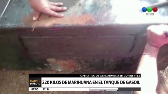 Encontraron 320 kilos de marihuana en el tanque de gasoil de un camión | Actualidad