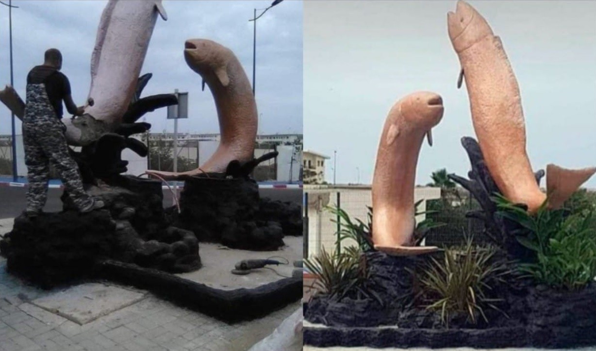 Escándalo en Marruecos por esculturas de peces que parecen penes | Curiosidades