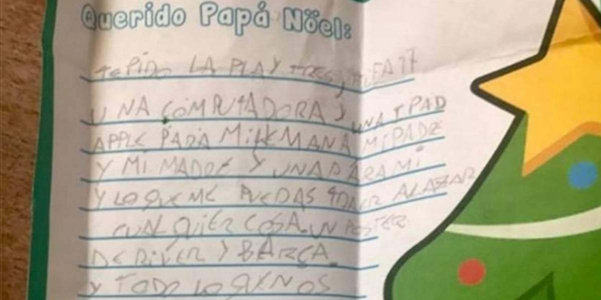 La carta a Papá Noel, tras un violento asalto: “Dile a Dios gracias por no morir” | Actualidad