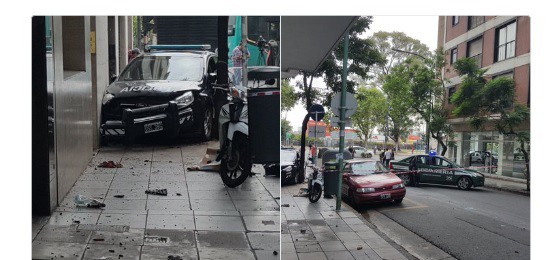 Patrullero se incrustó en una peluquería de Recoleta en medio de una persecución | Actualidad