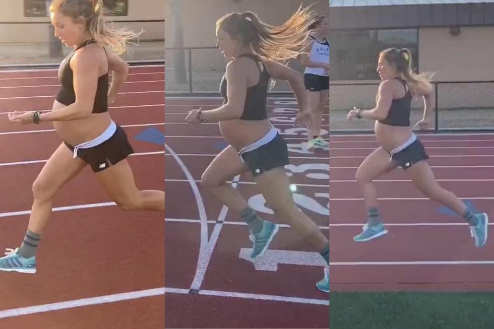 Video de TikTok: está embarazada de 9 meses y corre en una pista de atletismo | Curiosidades