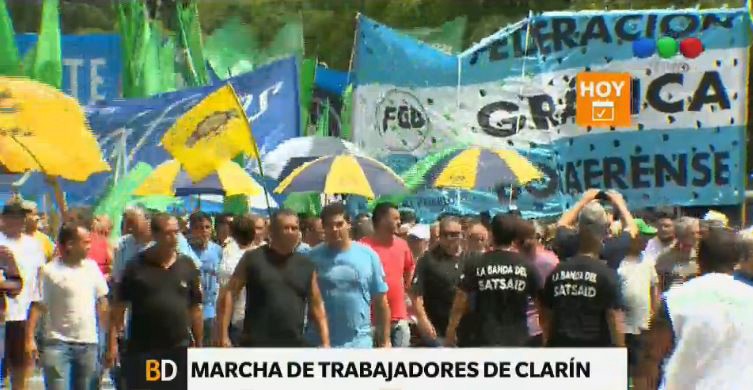 Nueva marcha de los trabajadores de Artes Gráficas Ríoplatense | Actualidad